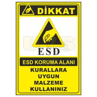 Dikkat Esd Koruma Alanı