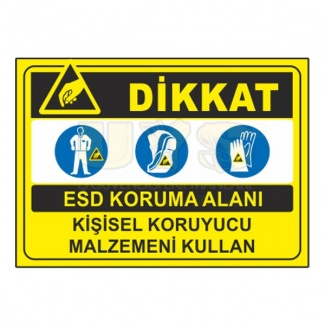 Dikkat Esd Koruma Alanı