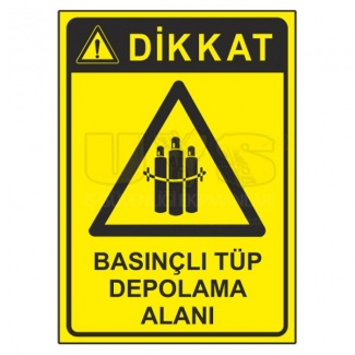 Dikkat Basınçlı Tüp Depolama Alanı