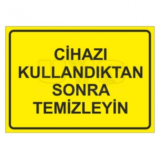 Cihazı Kullandıktan Sonra Temizleyin