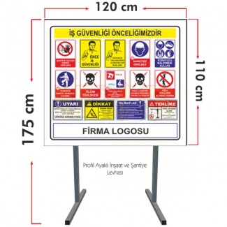 İnşaat Tabelası Ayaklı