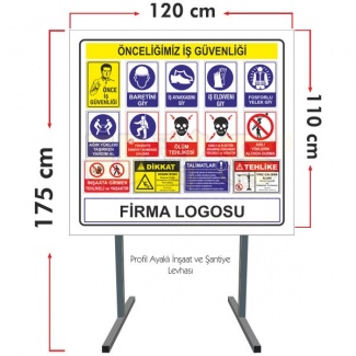 İnşaat Tabelası Ayaklı