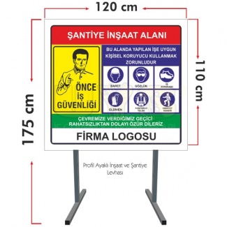 İnşaat Tabelası Ayaklı