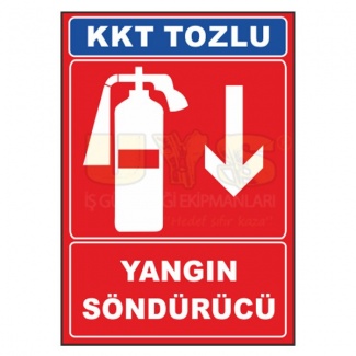 Yangın Söndürücü Levhası KKT Tozlu