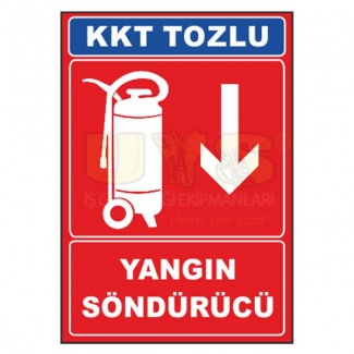 Yangın Söndürücü Levhası KKT Tozlu