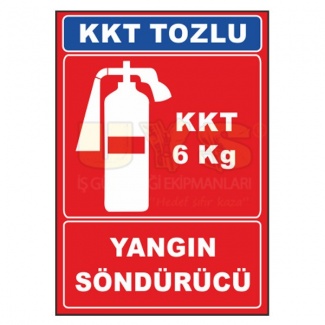 Yangın Söndürücü Levhası KKT Tozlu 6 Kg