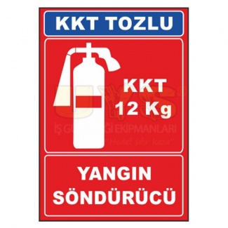 Yangın Söndürücü Levhası KKT Tozlu 12 Kg