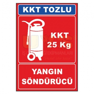 Yangın Söndürücü Levhası KKT Tozlu 25 Kg