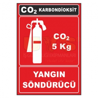 Yangın Söndürücü Karbondioksit CO2 5 Kg Levhası