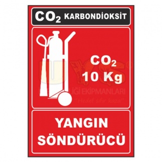 Yangın Söndürücü Karbondioksit CO2 10 Kg Levhası