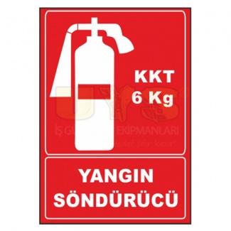 Yangın Söndürücü KKT 6 Kg Levhası