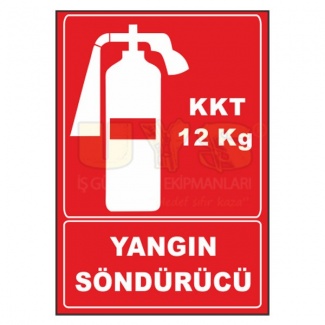 Yangın Söndürücü KKT 12 Kg Levhası