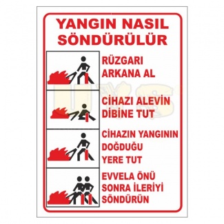 Yangın Nasıl Söndürülür Levhası