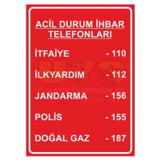 Acil Durum İhbar Telefonları