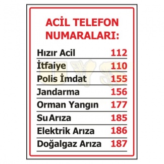 Acil Telefon Numaraları