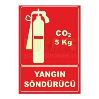 Fotolümenli Yangın Söndürücü Co2 5 Kg