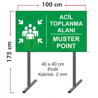 Acil Toplanma Alanı Muster Point Levhası