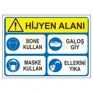 Hijyen Alanı Levhası