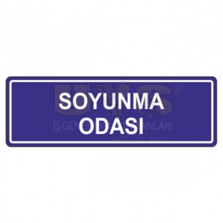 Soyunma Odası Levhası