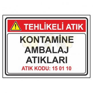 Kontamine Ambalaj Atıkları - Atık Kodu: 15 01 10