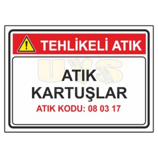 Atık Kartuşlar - Atık Kodu: 08 03 17