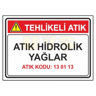 Atık Hidrolik Yağlar - Atık Kodu: 13 01 13