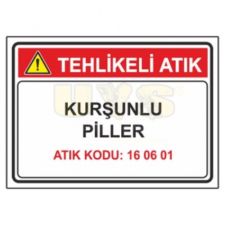 Kurşunlu Piller - Atık Kodu: 16 06 01