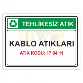 Kablo Atıkları Atık Kodu: 17 04 11