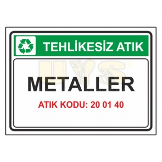 Metaller Atık Kodu: 20 01 40