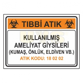 Kullanılmış Ameliyat Giysileri Atık Kodu: 18 02 02