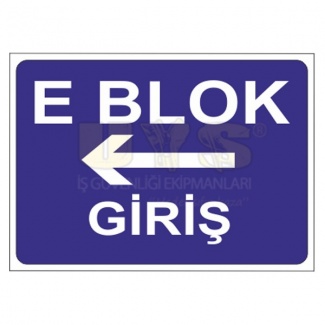 E Blok Giriş