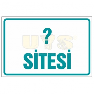 Site İsmi Levhası