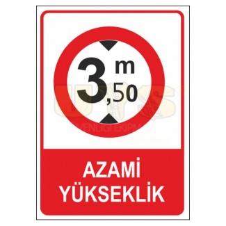 Azami Yükseklik 3,50 m