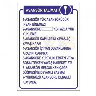 Asansör Talimatı