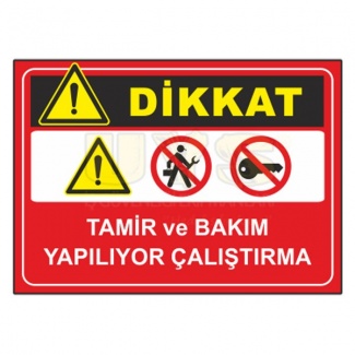 Tamir ve Bakım Yapılıyor Çalıştırma