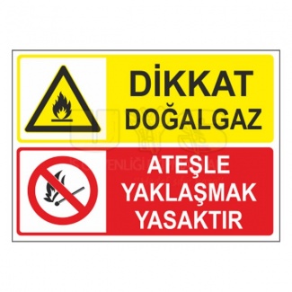 Dikkat Doğalgaz Ateşle Yaklaşmak Yasaktır