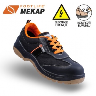 Mekap Policap 232-04 Siyah Turuncu S1 SRC Elektrikçi Ayakkabısı