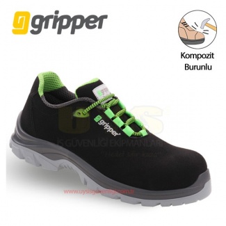 Gripper Kompozit Burunlu İş Ayakkabısı LOW BLACK Amur S2 SRC