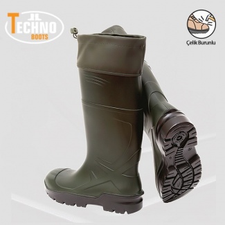 Techno Boots Boğazlı İş Çizmesi Çelik Burunlu