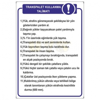 Transpalet Kullanım Talimatı