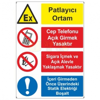 Ex Patlayıcı Ortam Levhası