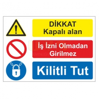 Dikkat Kapalı Alan İş İzni Olmadan Girilemez