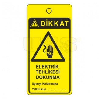 Dikkat Elektrik Tehlikesi Dokunma