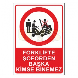 Forklifte Şoförden Başkası Binemez