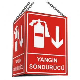 Yangın Söndürücü Üçgen Panoramik Levhası