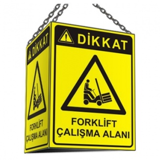 Forklift Çalışma Alanı Üçgen Panoramik Levhası