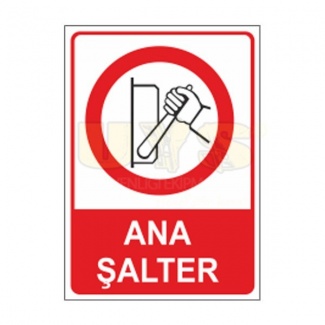 Ana Şalter Etiket Levhası