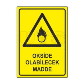 Okside Olabilecek Madde Etiket Levhası