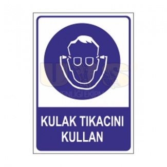 Kulak Tıkacını Kullan Etiket Levhası