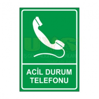 Acil Durum Telefonu Etiket Levhası